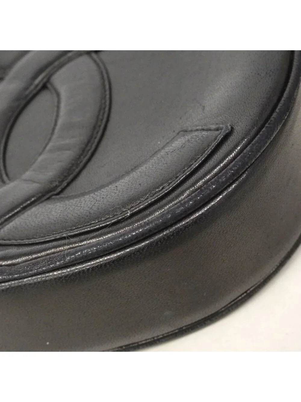 Chanel Shoulder Bag Lambskin Black Gold